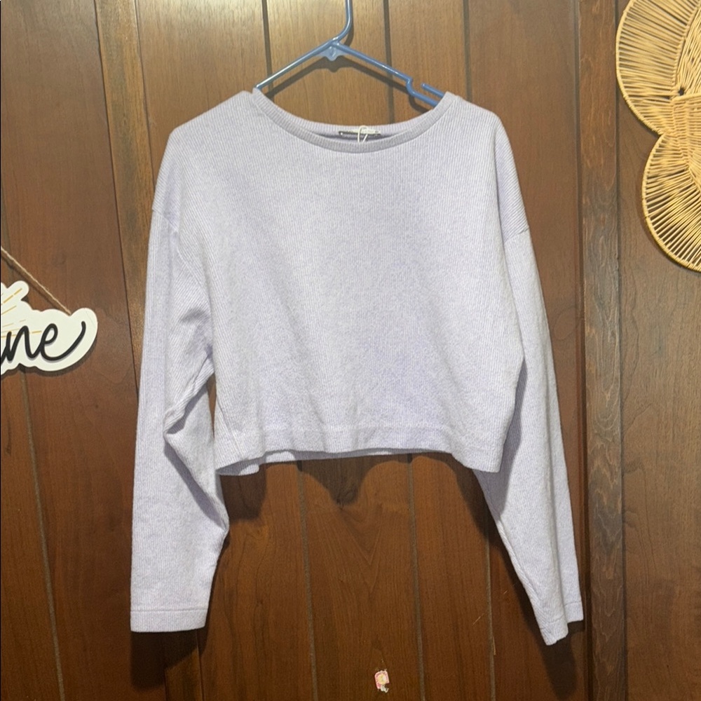 Zara Women's Lavender Cropped Top